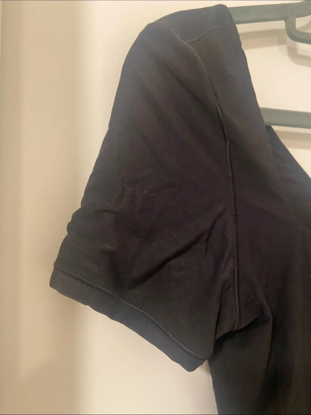 Aerie smoothez short sleeve square neck scoop back black bodysuit EUC size L